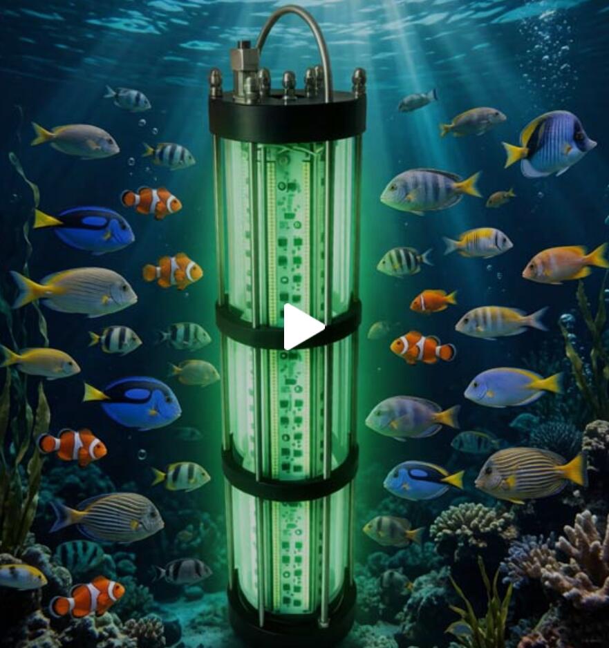 green blob underwater light