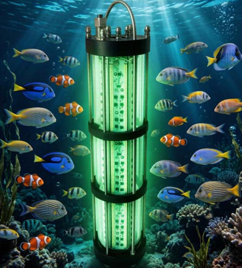 green fishing lights for docks