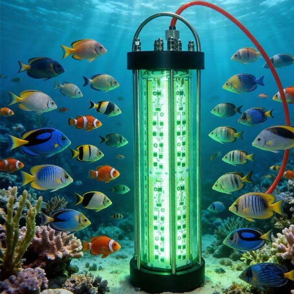 100-240V AC Input submersible fishing light green fish light for dock best underwater fishing lights RE-UW-04